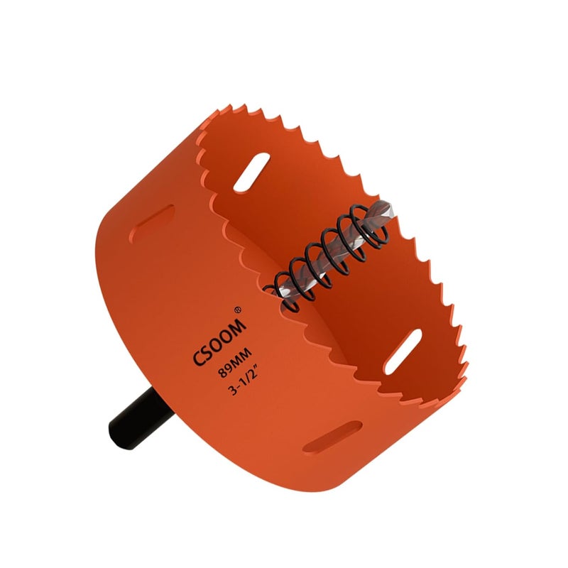 CSOOM 3-1/2" (89mm) Bi-Metal Hole Saw for Plastic, Wood, Plywood, Thin Steel and Thin Aluminum Sheets - Image 1
